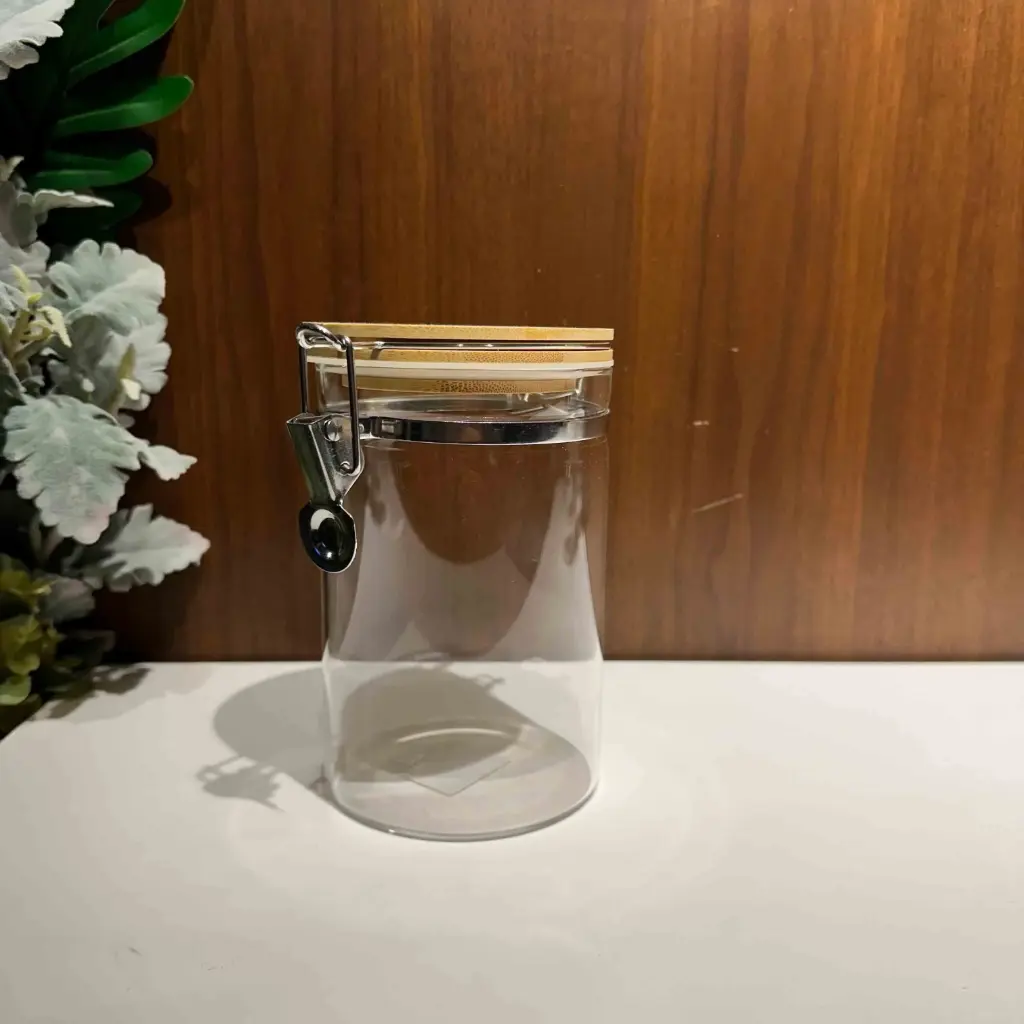 360 HOME GLASS JAR WITH COVER