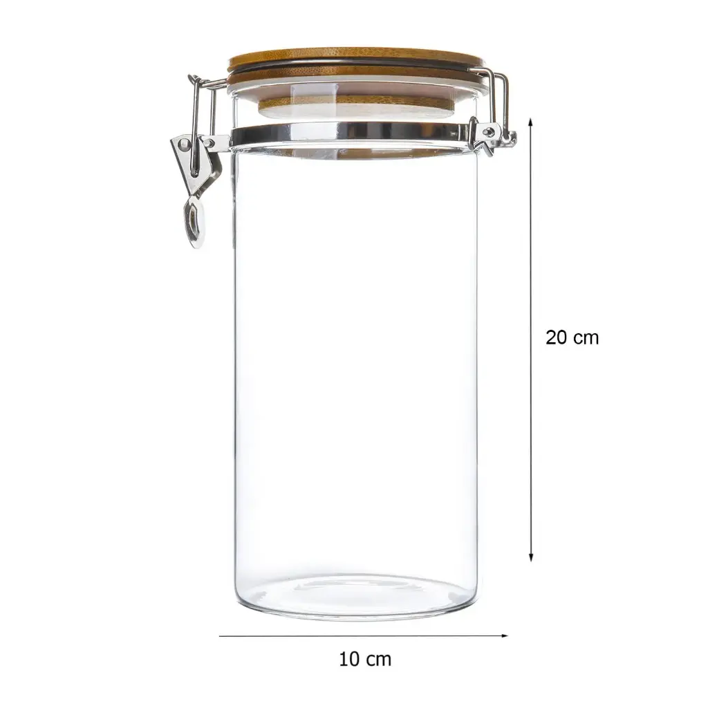 360 HOME GLASS JAR WITH COVER