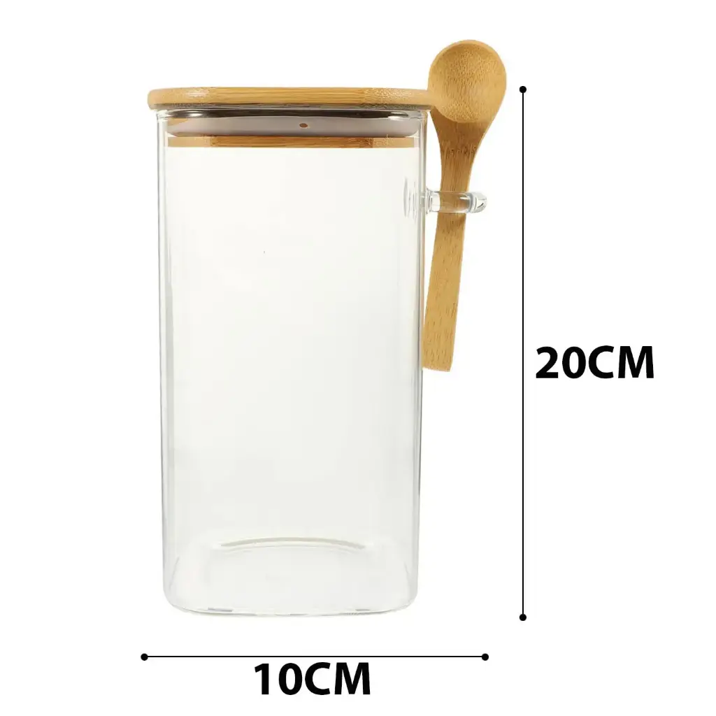 360 HOME STORAGE JAR 10*20CM CLEAR GLASS