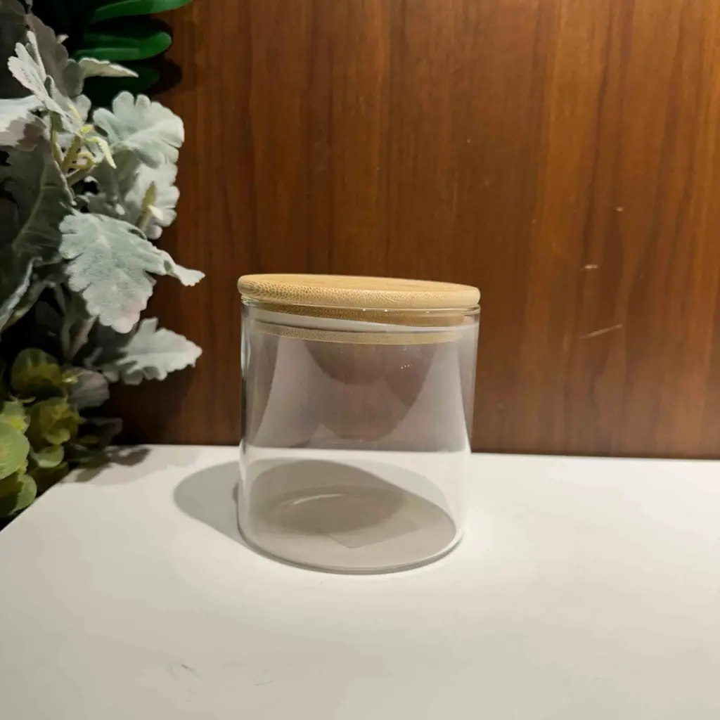360 HOME GLASS JAR WITH COVER