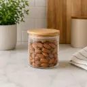 360 HOME GLASS JAR WITH COVER
