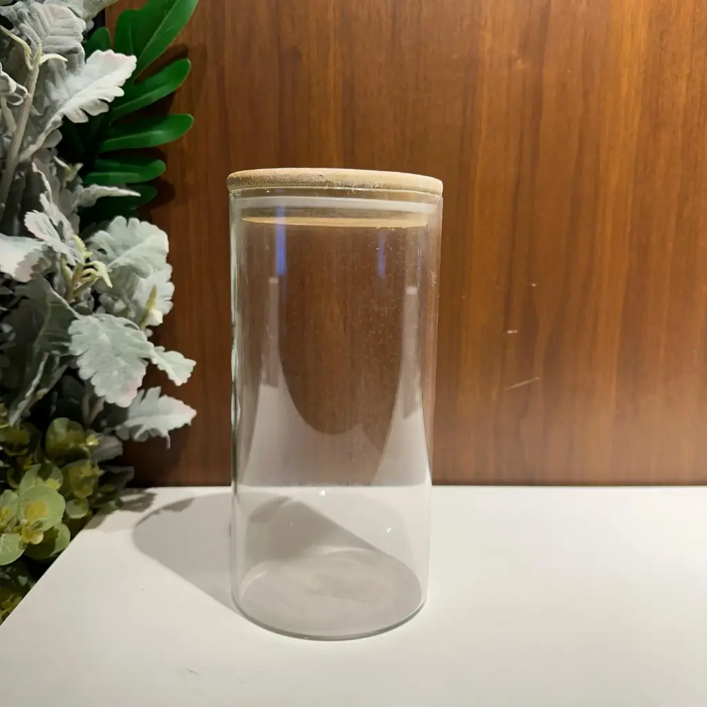360 HOME GLASS JAR WITH COVER
