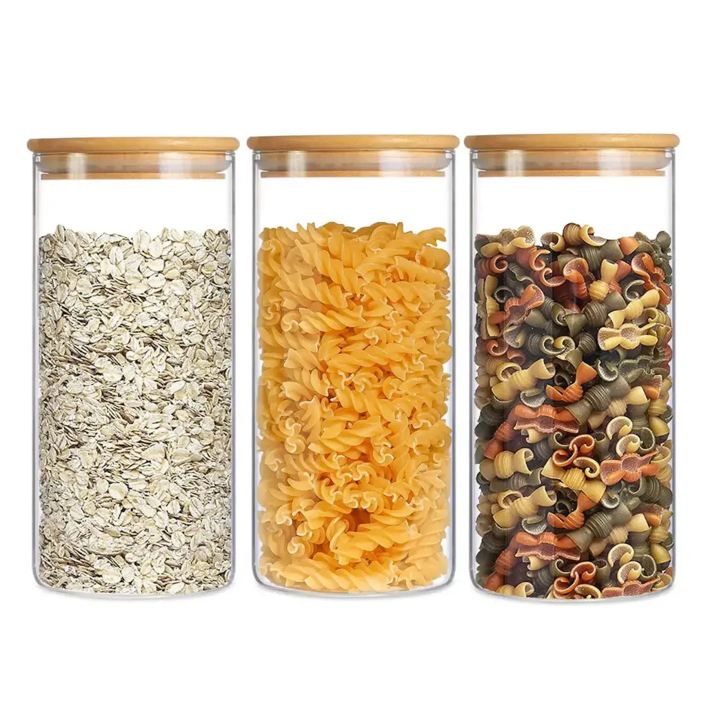 360 HOME GLASS JAR WITH COVER