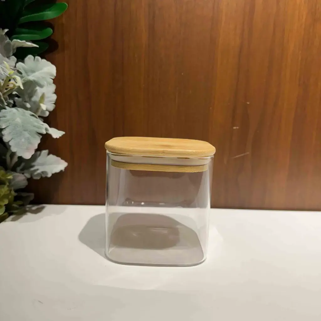 360 HOME GLASS JAR WITH COVER