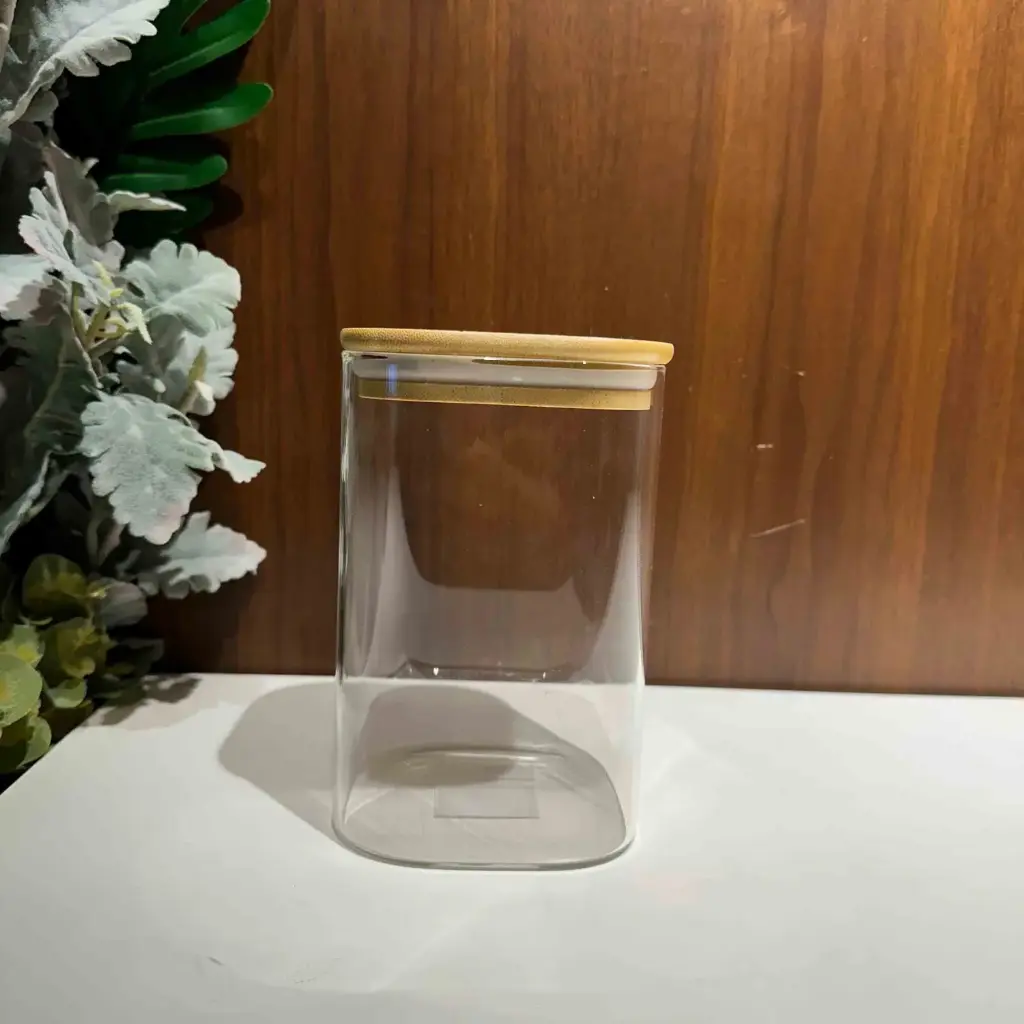 360 HOME GLASS JAR WITH COVER