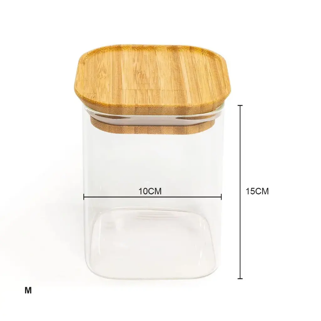 360 HOME GLASS JAR WITH COVER