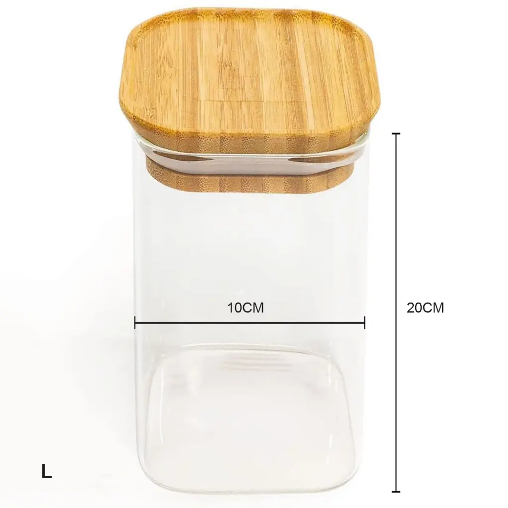360 HOME GLASS JAR WITH COVER