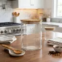 360 HOME GLASS JAR WITH COVER