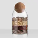 360 HOME GLASS JAR WITH COVER