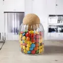 360 HOME GLASS JAR WITH COVER