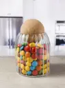 360 HOME GLASS JAR WITH COVER
