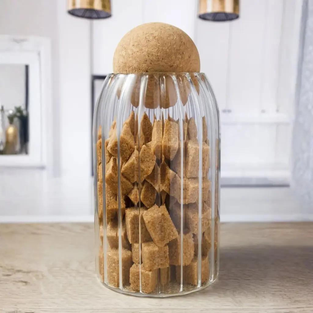 360 HOME GLASS JAR WITH COVER