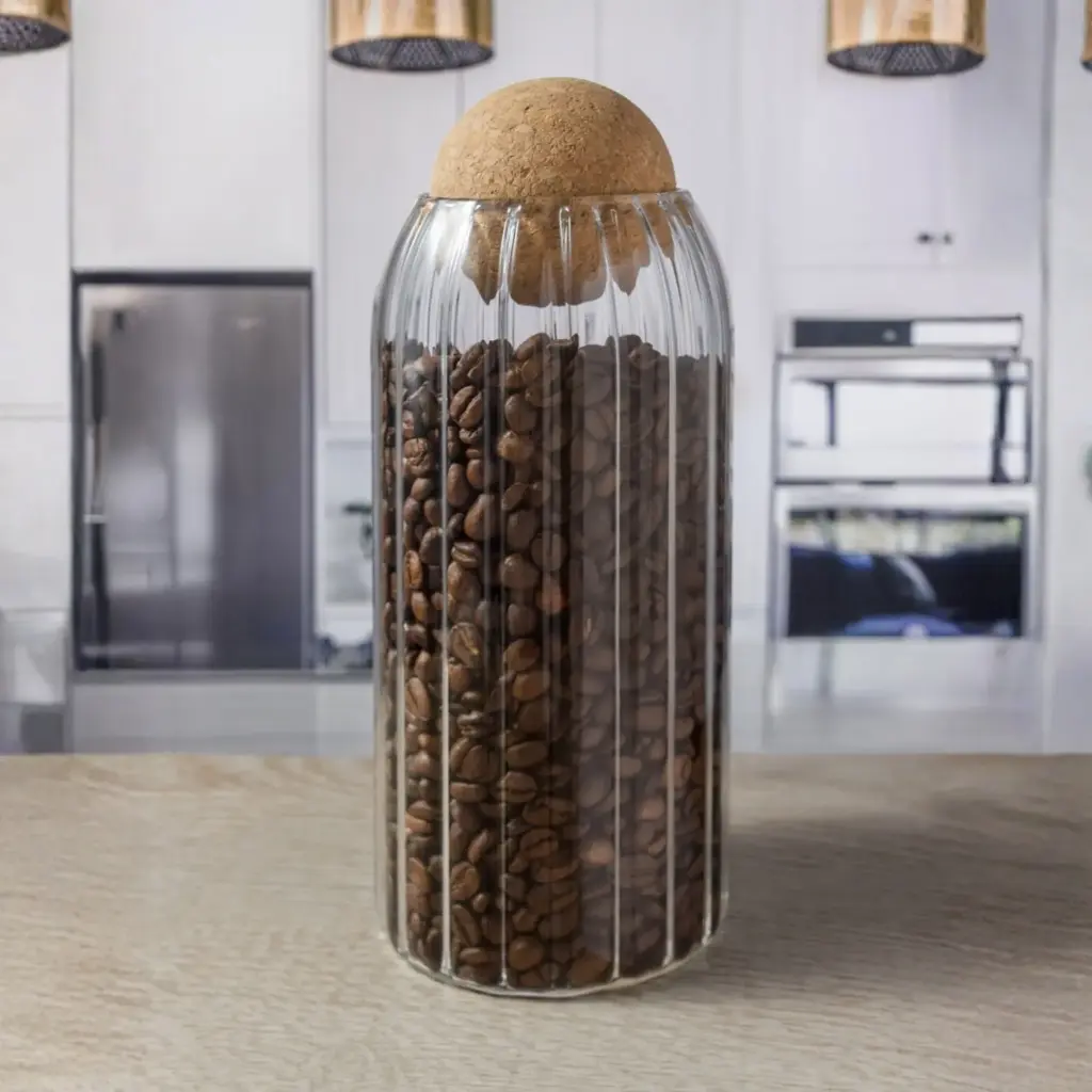 360 HOME GLASS JAR WITH COVER