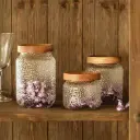 360 HOME GLASS JAR WITH COVER