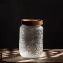 360 HOME GLASS JAR WITH COVER