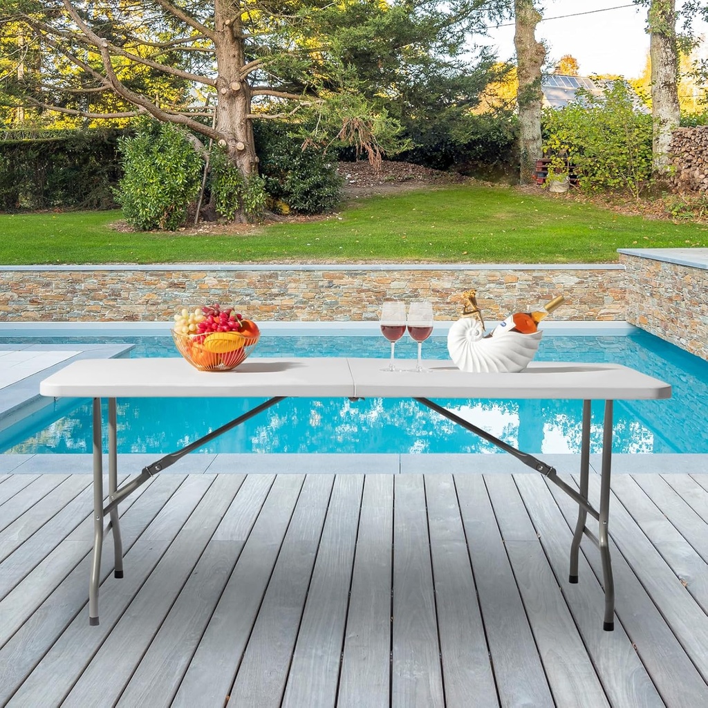 360 HOME TABLE 6Ft folding in half /Size180*74*74cm