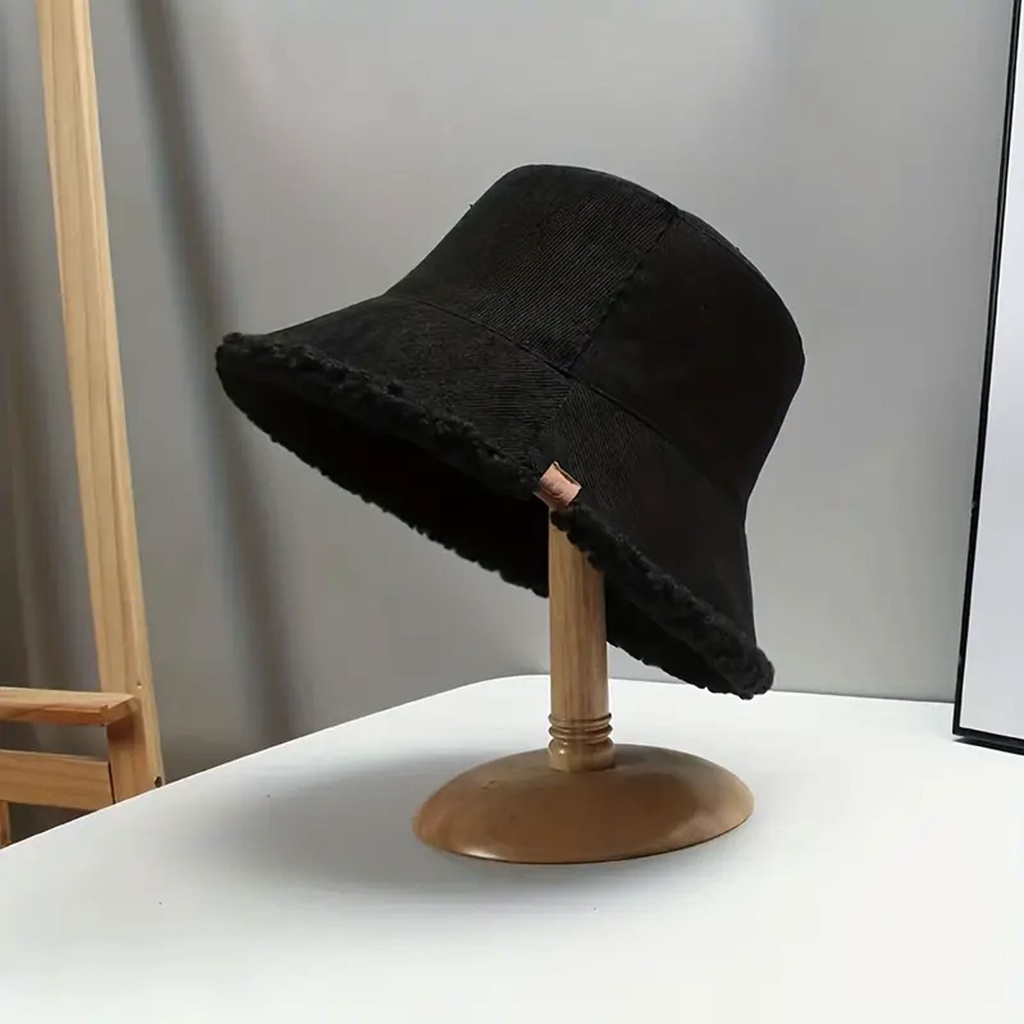 360 COTTON BUCKET HAT WOMAN FLEECE LINING