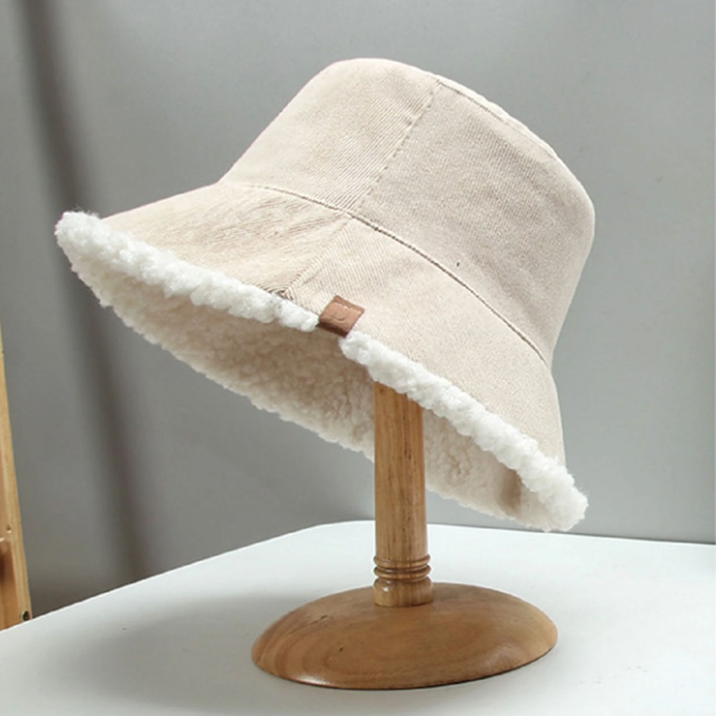360 COTTON BUCKET HAT WOMAN FLEECE LINING