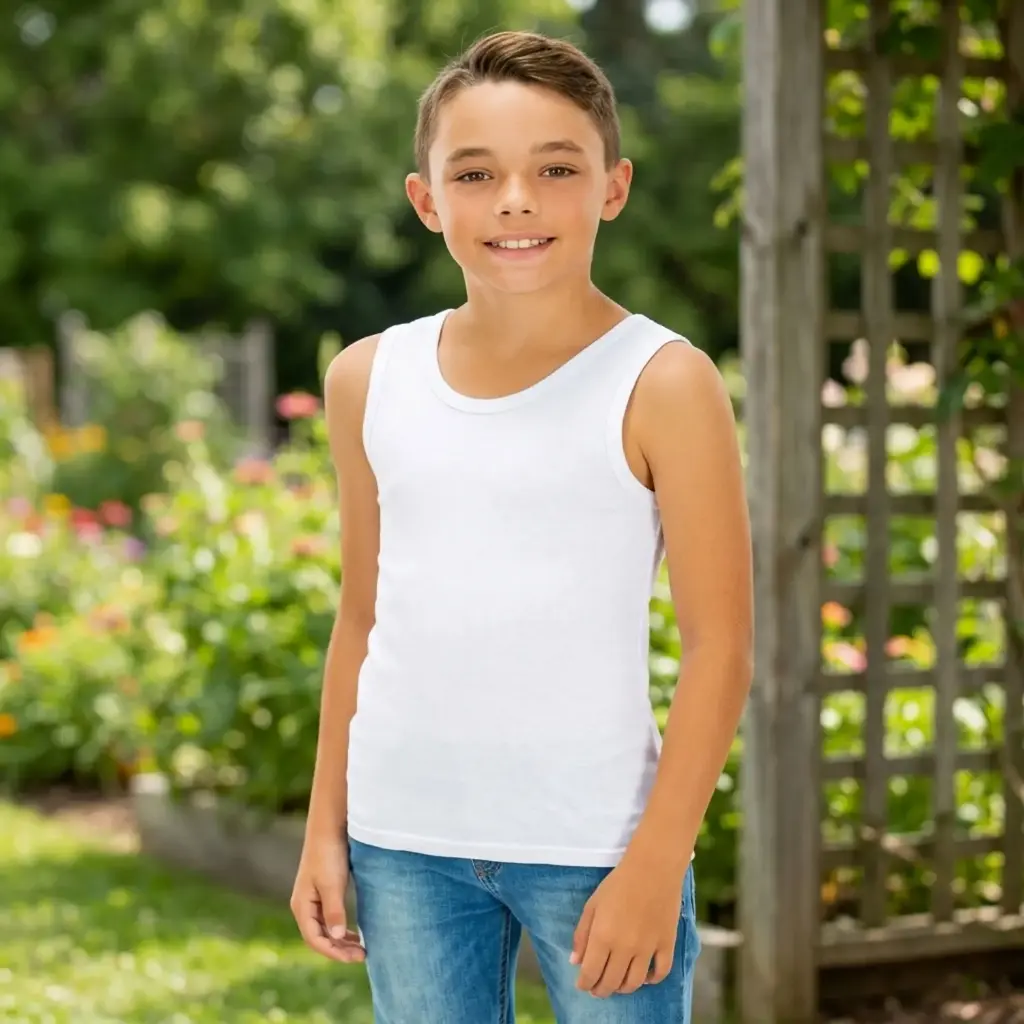 360 COTTON FLANEL BRETELLE WHITE 12Y BOY