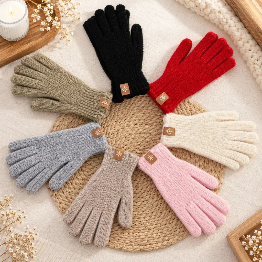 360 COTTON GLOVES KNITTED SOFT FABRIC PLAIN COLOR