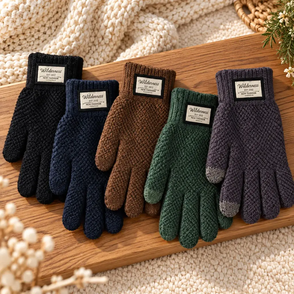 360 COTTON GLOVES KNITTED WITH TOUCHSCREEN