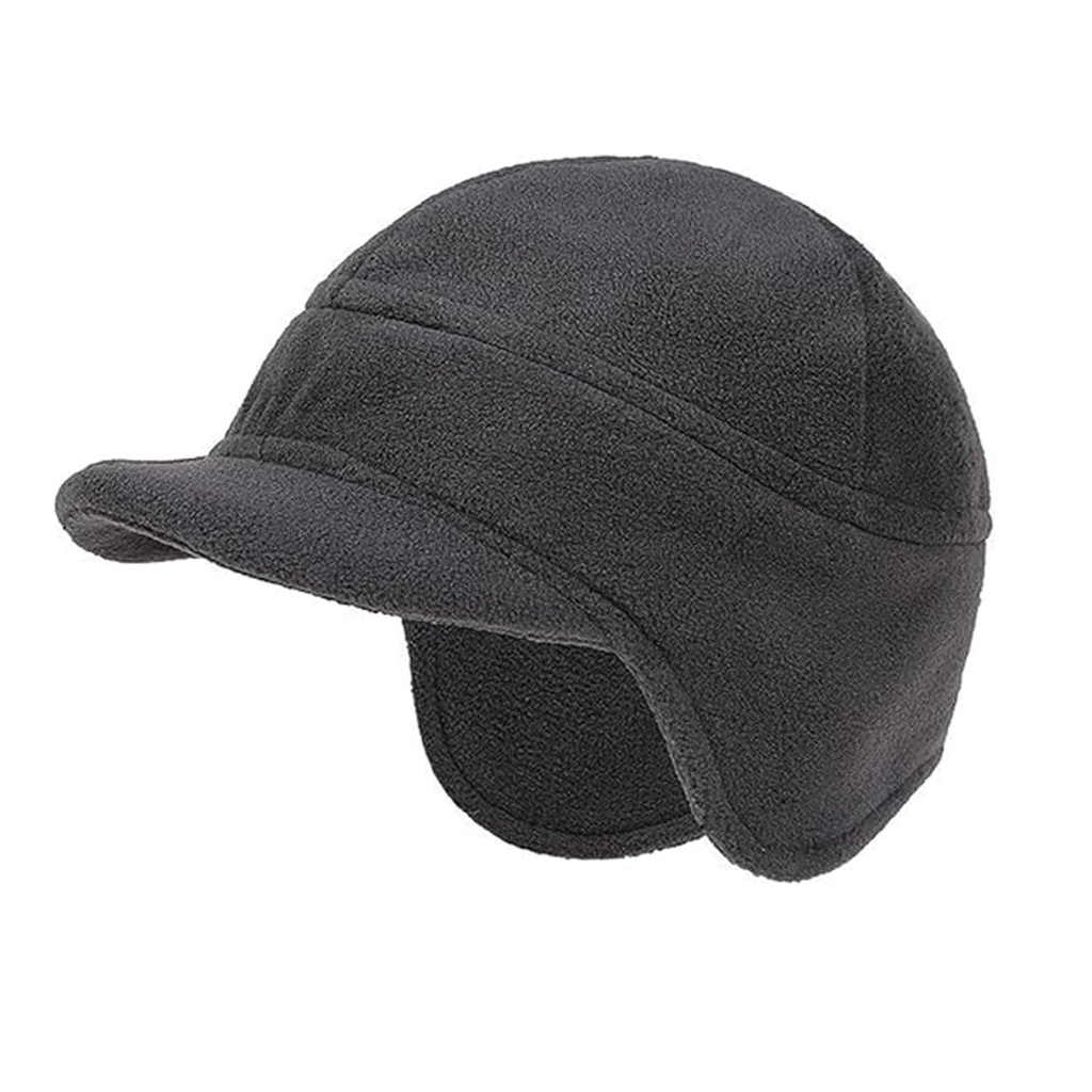 360 COTTON HAT FLEECE WITH BRIM & EAR FLAPS