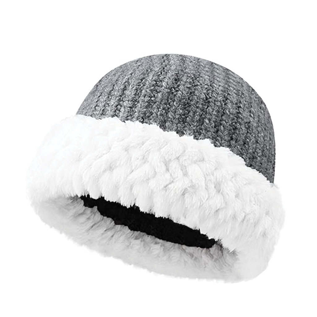 360 COTTON HAT WOMAN GREY KNITTED UPPER PART