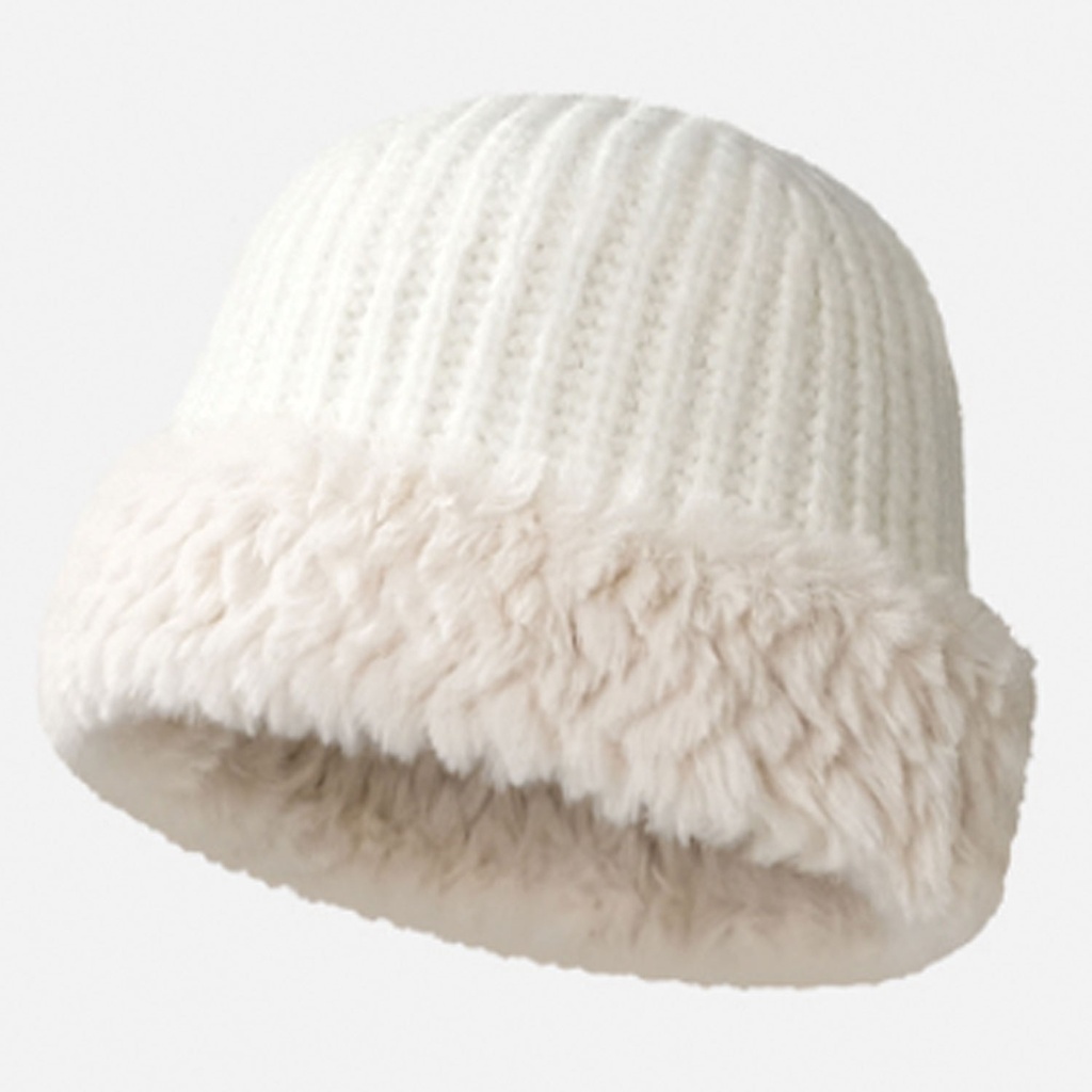 360 COTTON HAT WOMAN WHITE KNITTED UPPER PART