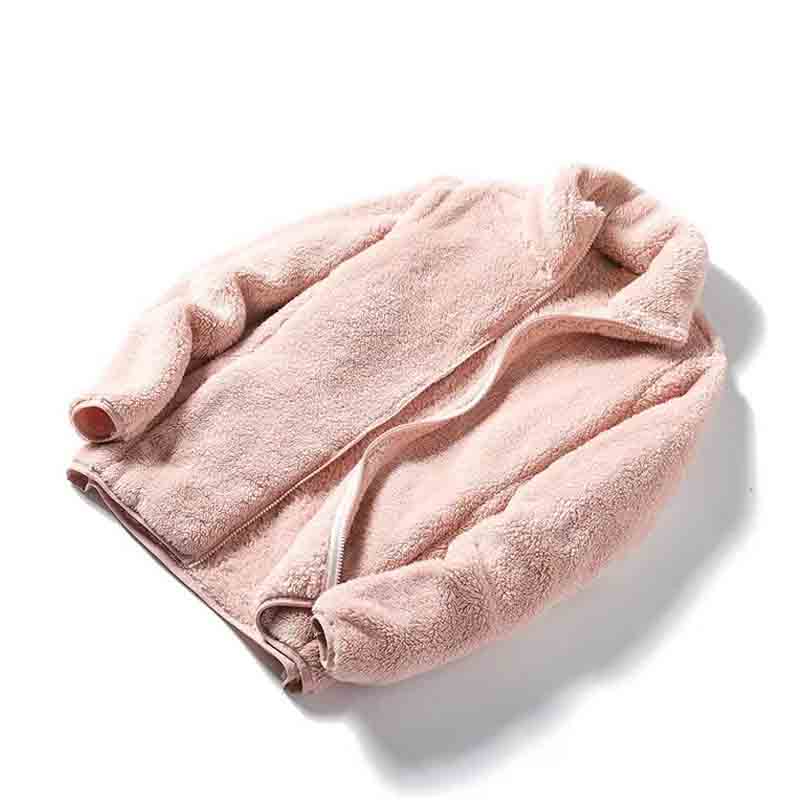 360 COTTON LADIES JACKET FLEECE PINK