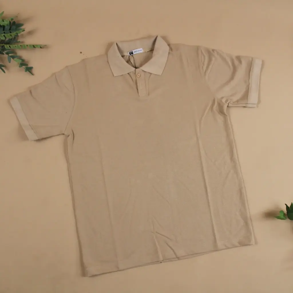 360 COTTON MEN POLO BEIGE LARGE