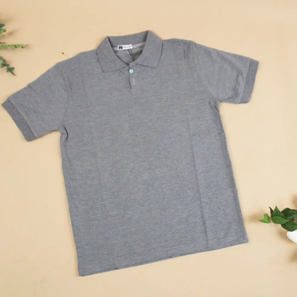 360 COTTON MEN POLO DARK GREY LARGE