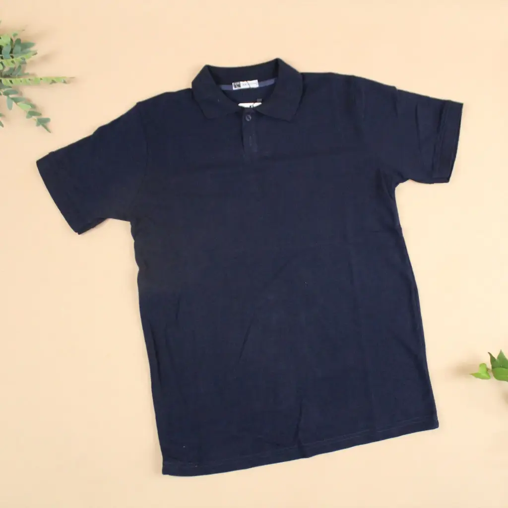 360 COTTON MEN POLO DARK NAVY LARGE