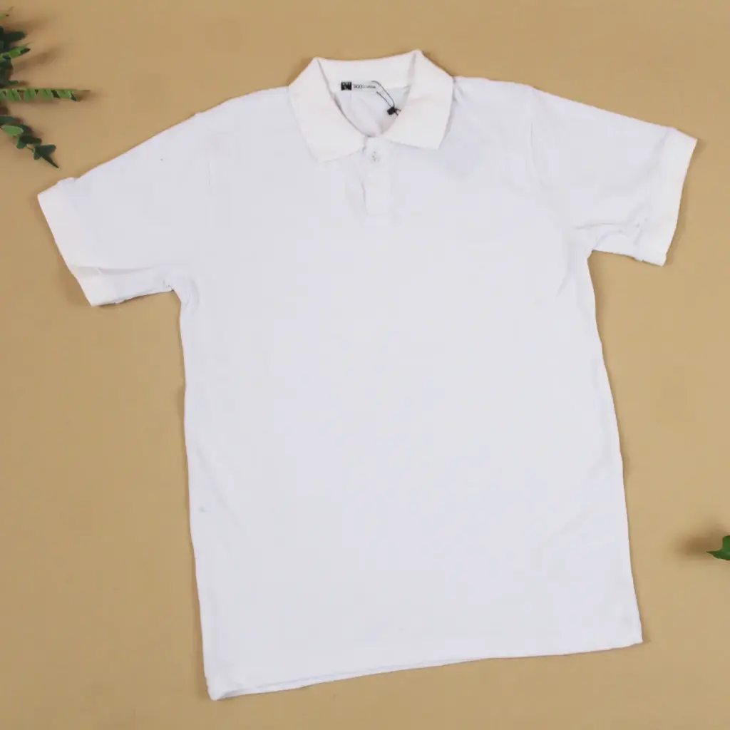 360 COTTON MEN POLO WHITE LARGE