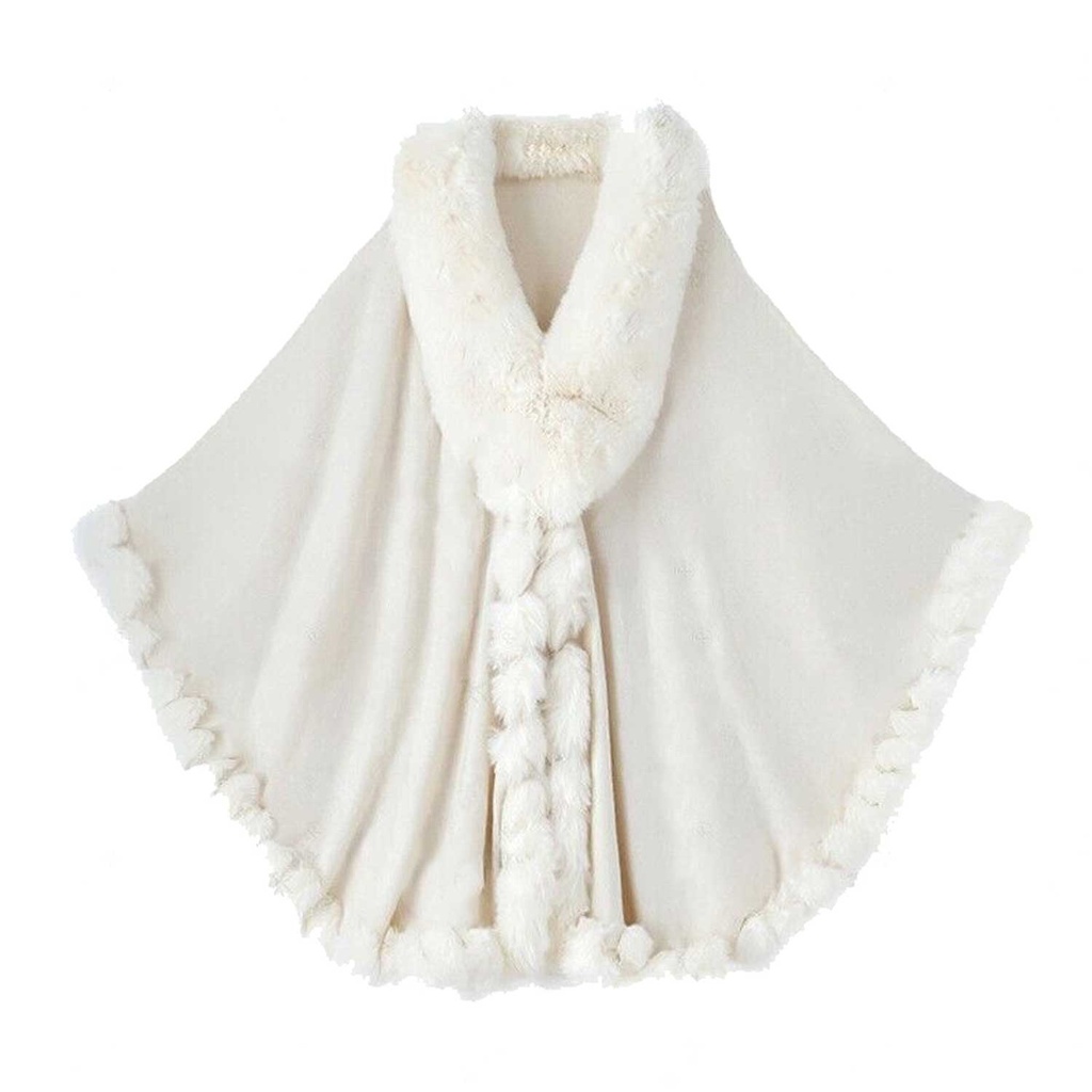 360 COTTON PONCHO SOFT PLUSH OFF-WHITE