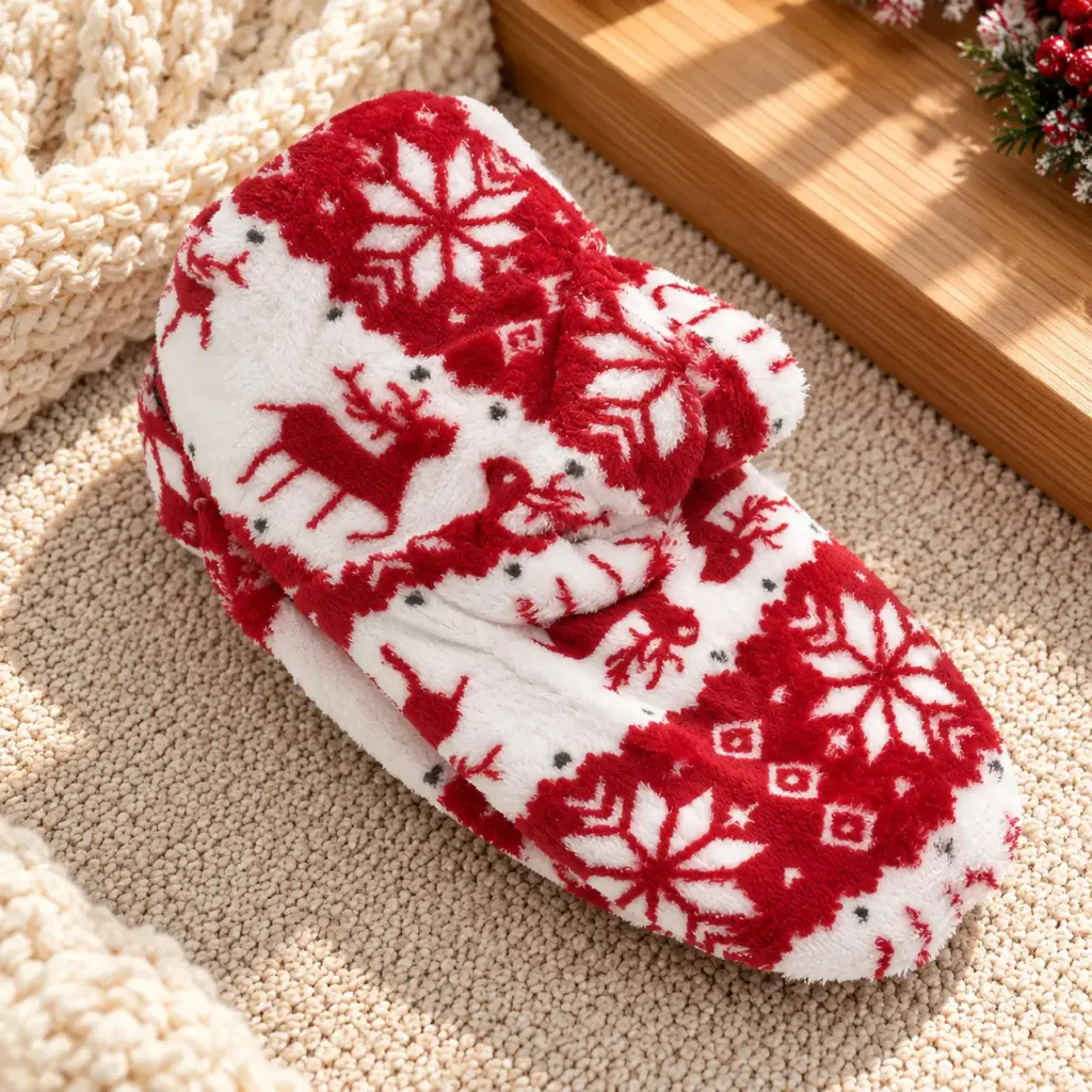 360 COTTON SLIPPER SOCKS FLEECE 26CM