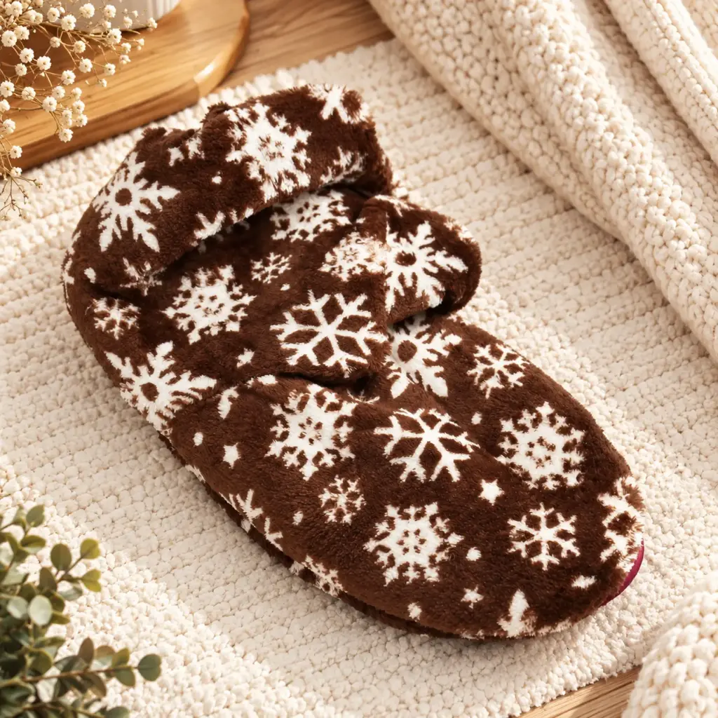 360 COTTON SLIPPER SOCKS FLEECE 26CM
