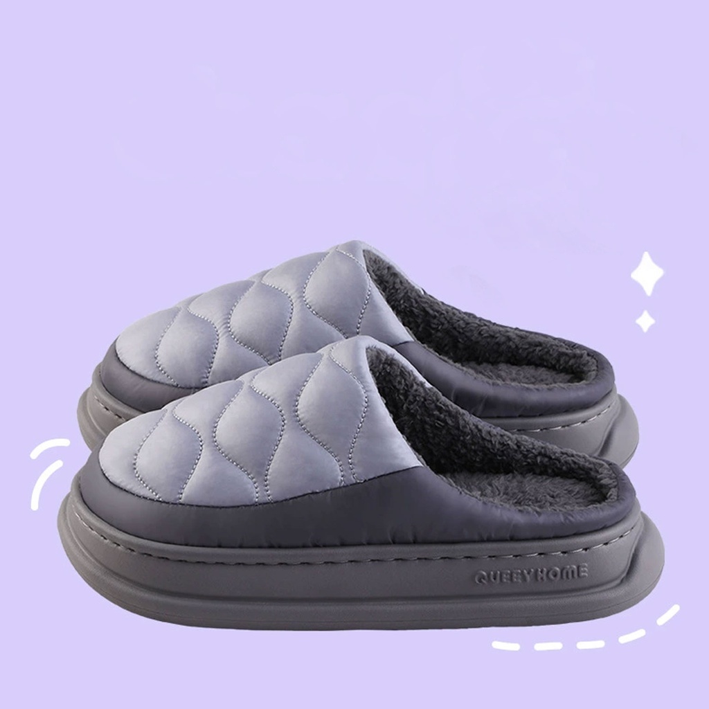 360 COTTON SLIPPERS 40-41 (39-40) NAVY BLUE&GREY