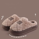 360 COTTON SLIPPERS 40-41(39-40)  BROWN-COFFEE