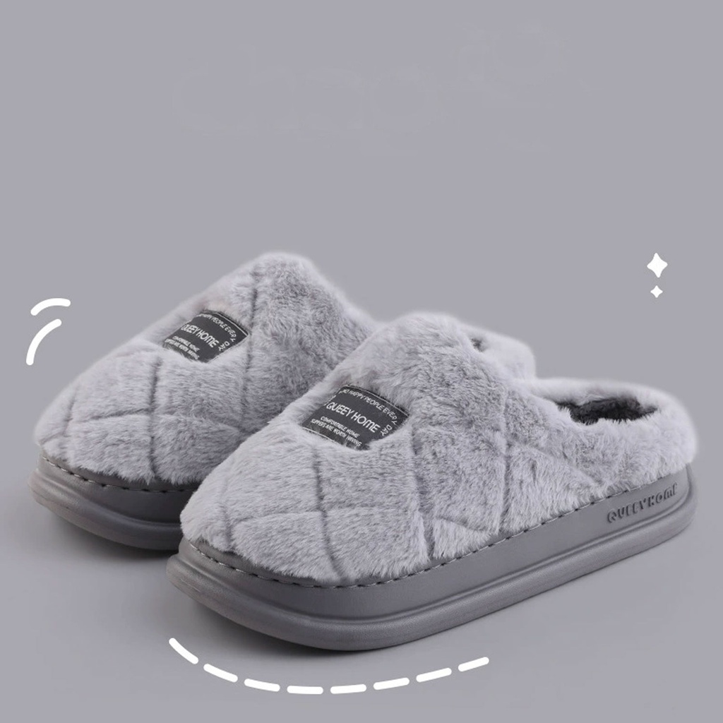 360 COTTON SLIPPERS 40-41(39-40)  GREY