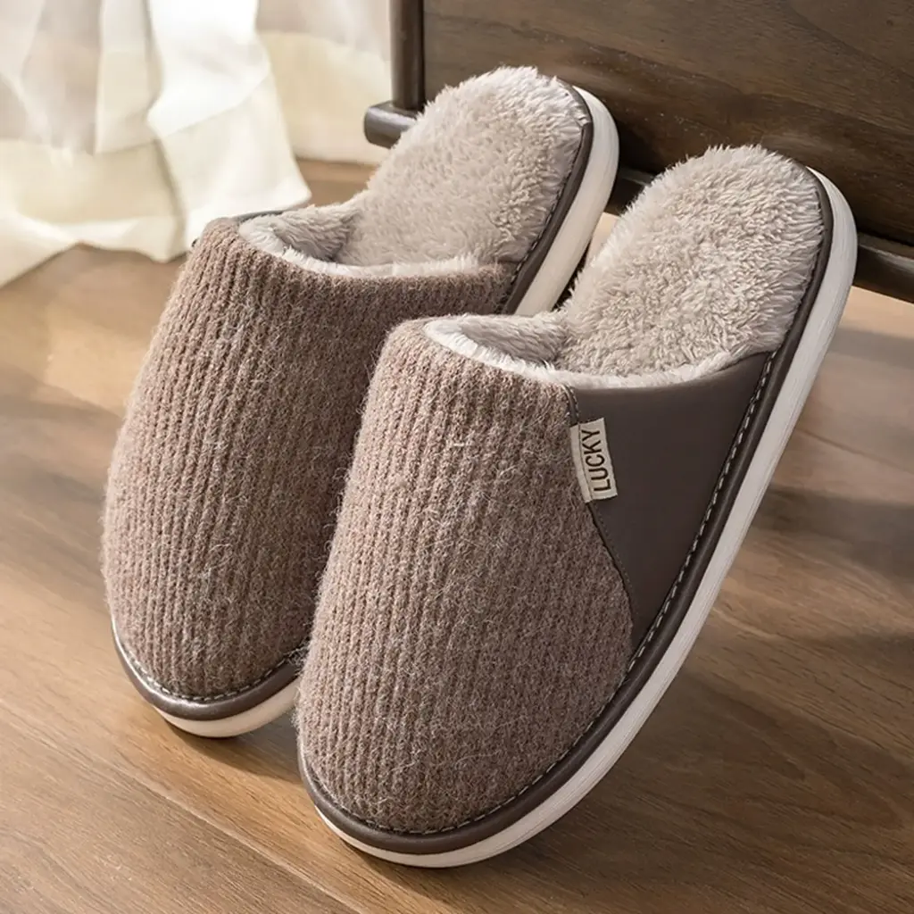 360 COTTON SLIPPERS 40-41(39-40) BROWN