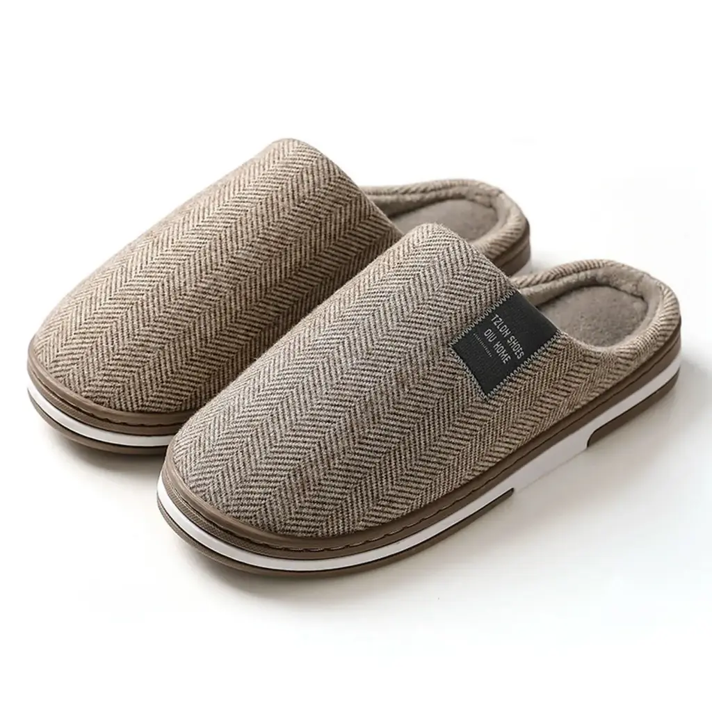 360 COTTON SLIPPERS 40-41(39-40)COFFEE