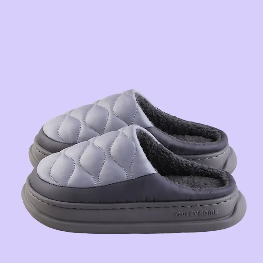 360 COTTON SLIPPERS 42-43(41-42) DARK&LIGHT GREY