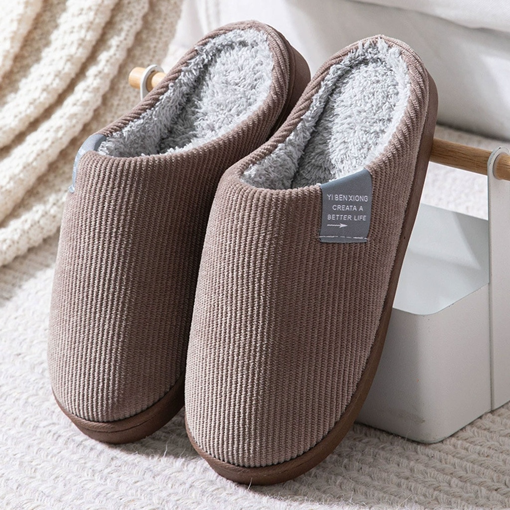 360 COTTON SLIPPERS 44-45 BROWN