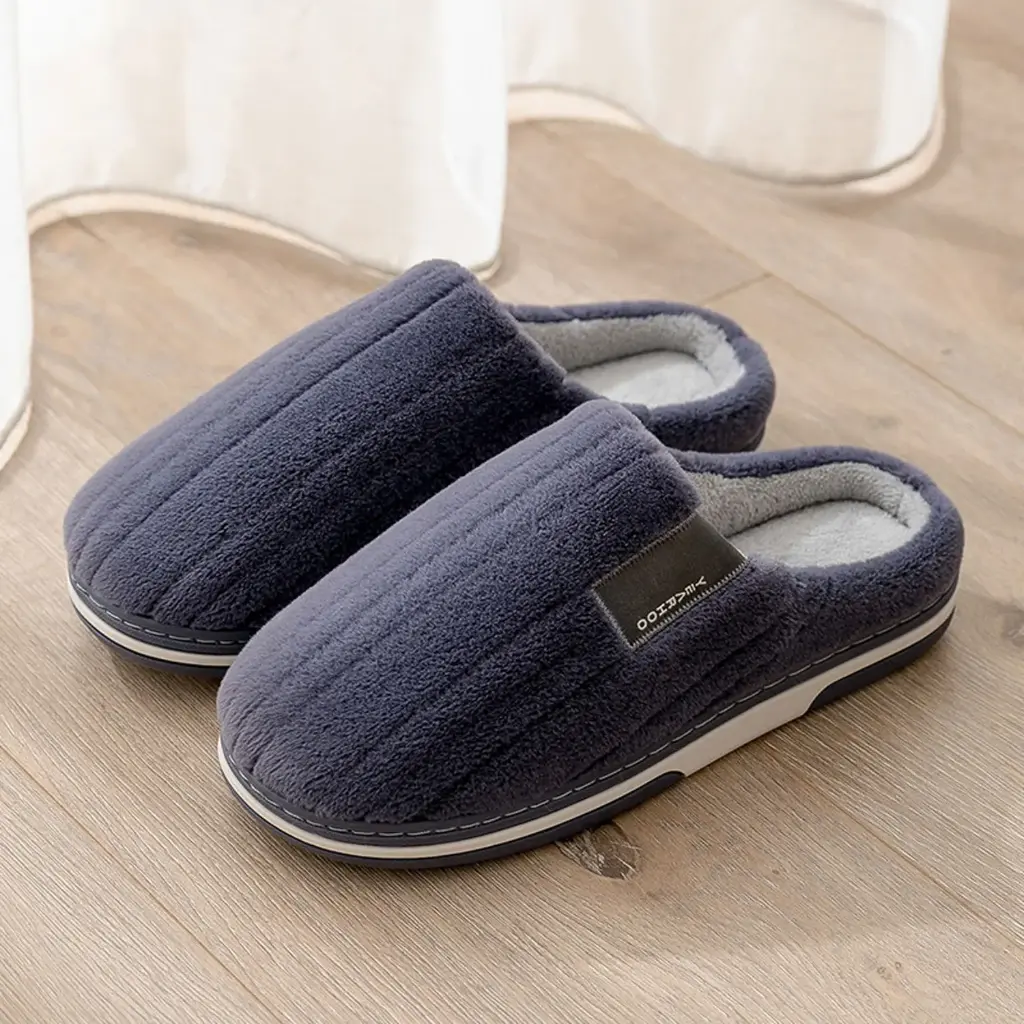360 COTTON SLIPPERS 44-45 NAVY INTERIOR