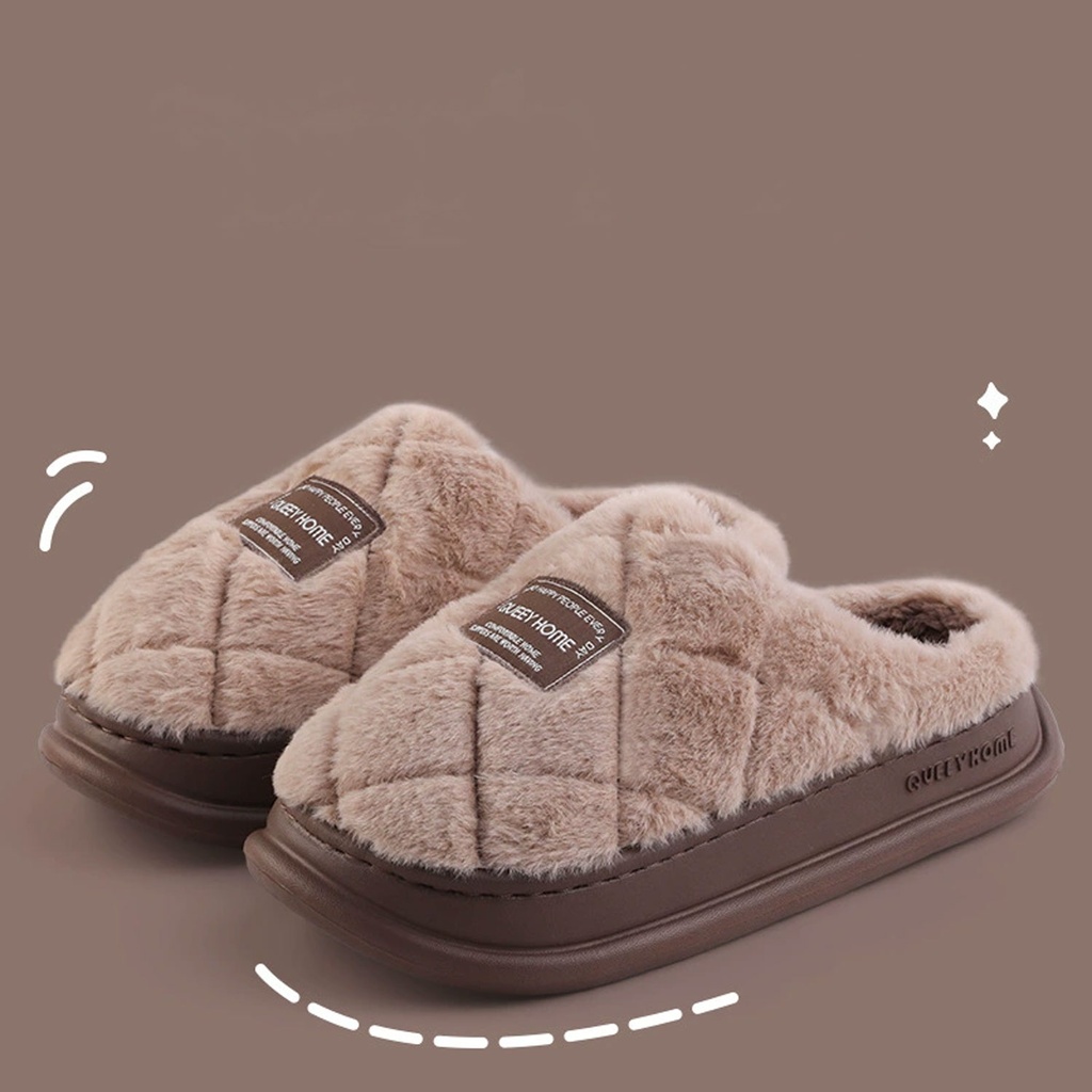 360 COTTON SLIPPERS 44-45(43-44) BROWN-COFFEE