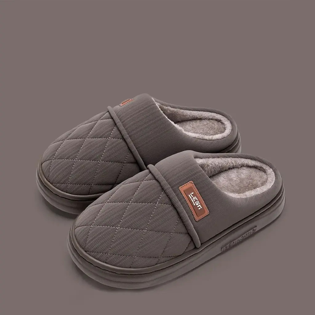 360 COTTON SLIPPERS 44-45(43-44)DEEP COFFEE