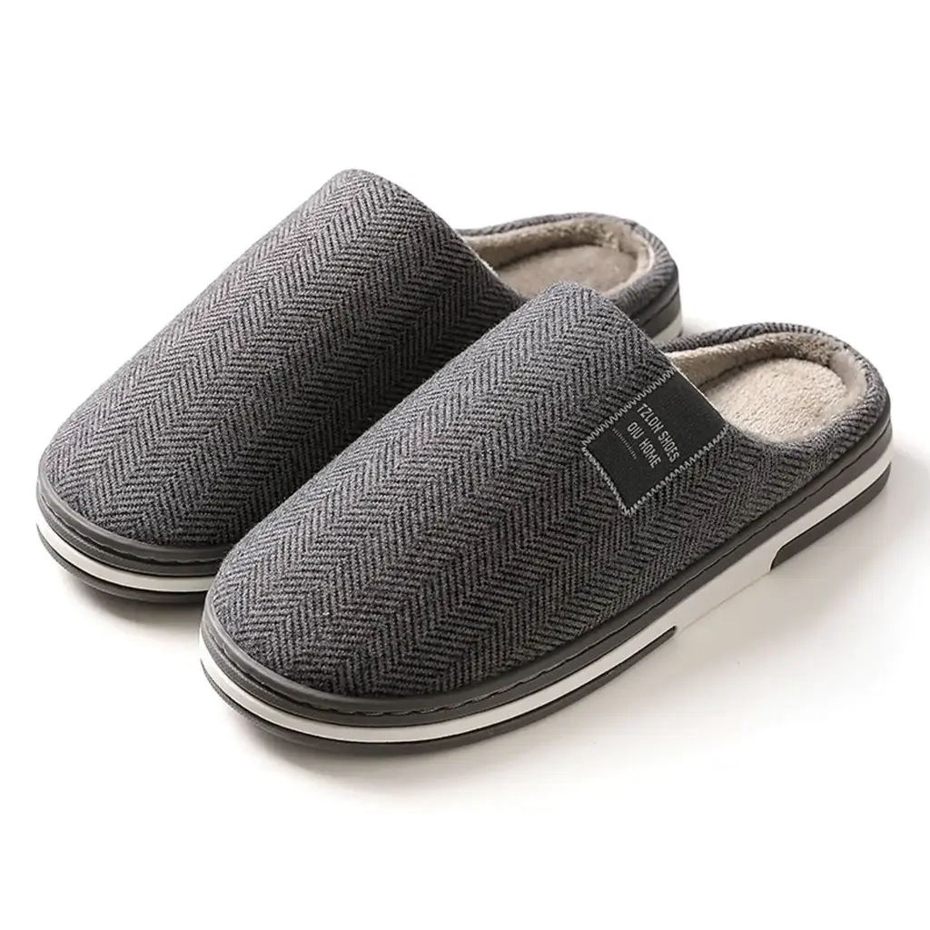 360 COTTON SLIPPERS 46-47(45-46)DARK GREY