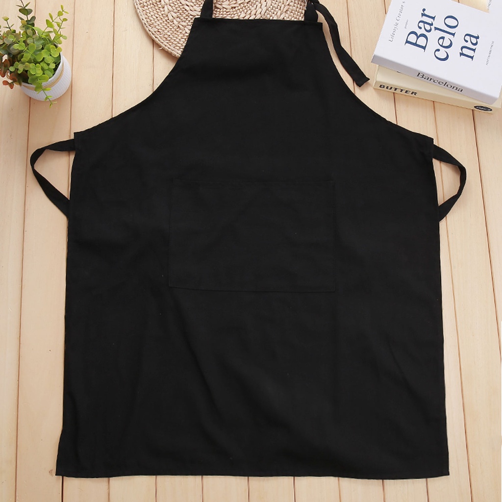 360 HOME APRON BLACK PLAIN