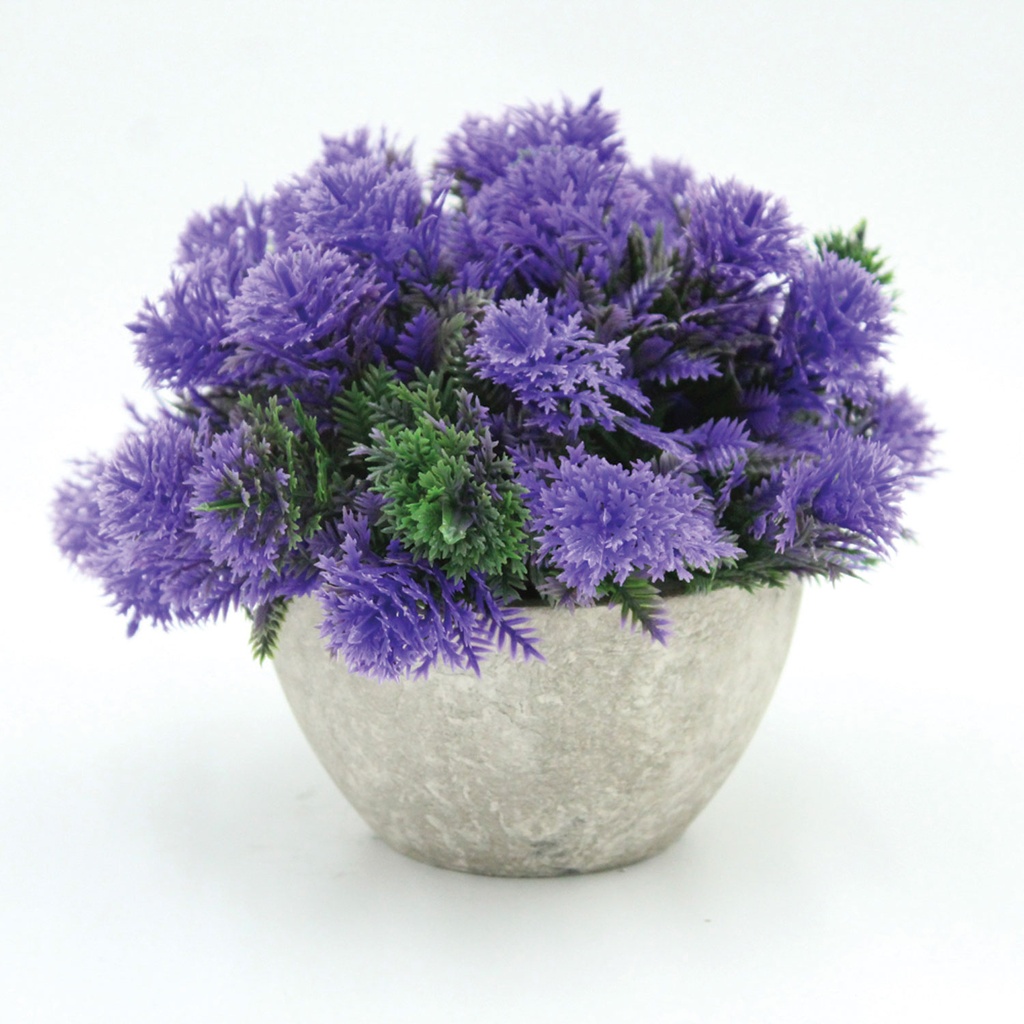 360 HOME ARTIFICIAL POTTED PURPLE FLOWER 10*13CM