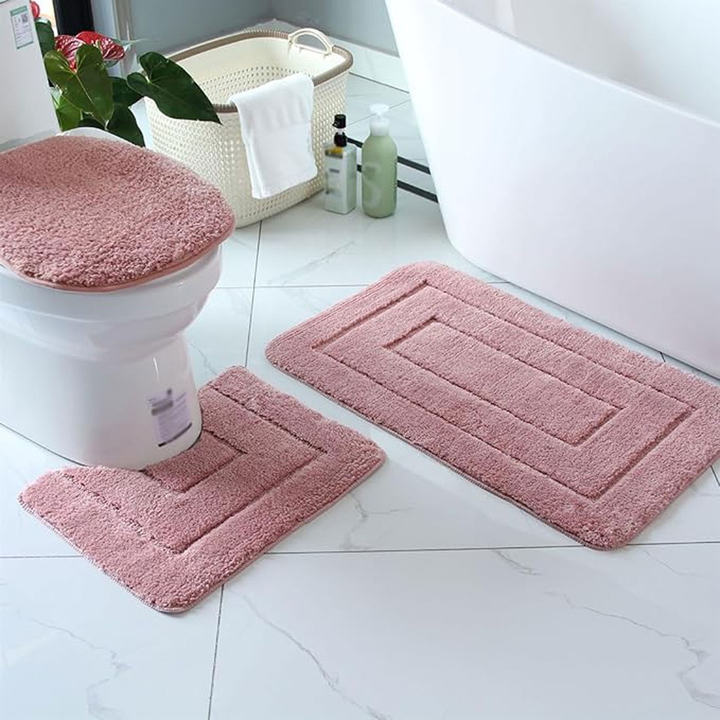 360 HOME BATHMAT SET SUNBEAR 50*80+40*50CM MICROFIBER POLYESTER FIBER+TPR BACKING